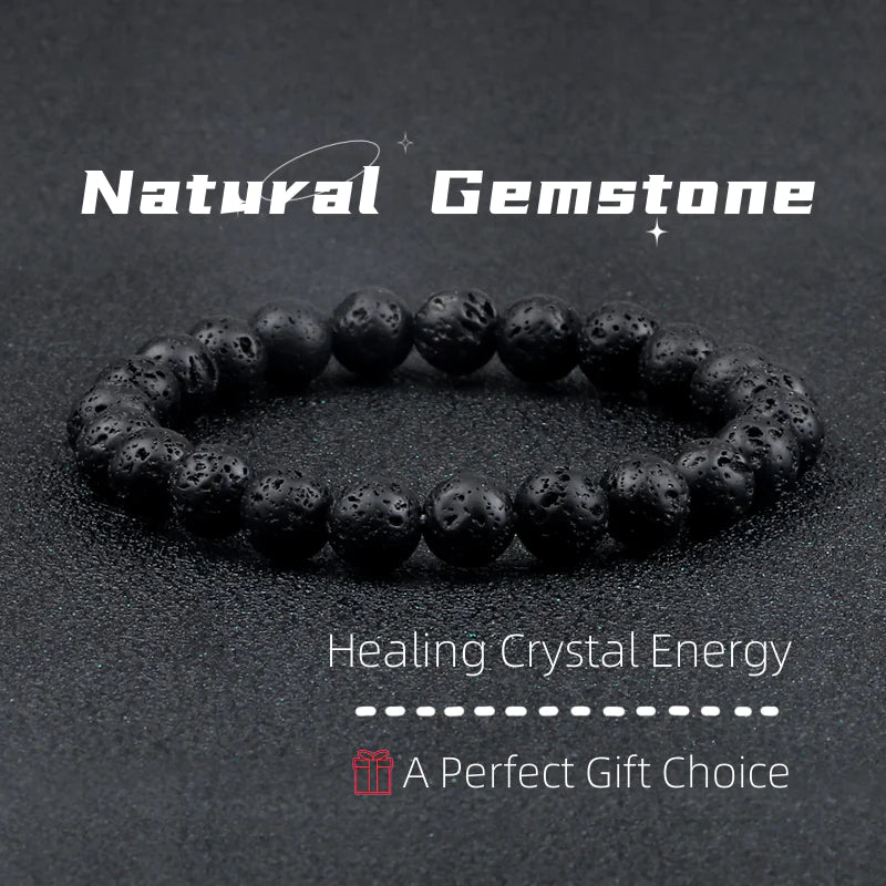 Natural Volcanic Stone Beads Aromatherapy Bracelet