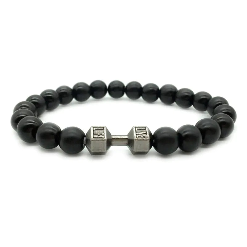 Volcanic Stone Bracelet, Natural Bead Wristband, LIVE LIFT