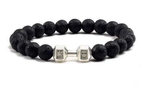 Volcanic Stone Bracelet, Natural Bead Wristband, LIVE LIFT